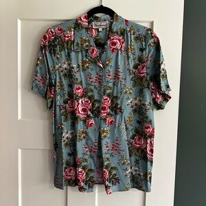 Vintage Floral Button Down